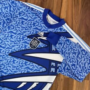 Men’s M Loose Fit Adidas Spain Icon Long Sleeve Goalkeeper Jersey Bahia Blue